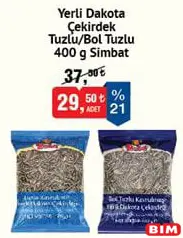 SİMBAT YERLİ DAKOTA ÇEKİRDEK TUZLU/BOL TUZLU 400 G